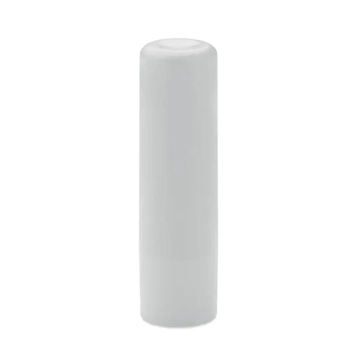 Balsam de buze vegan din abs reciclat in recipient cilindric alb cu finisaj mat si neted