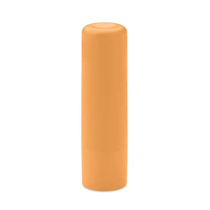 Balsam de buze vegan portocaliu cilindric din abs reciclat cu finisaj mat neted pentru hidratare bucală