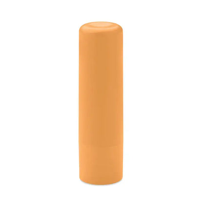 Balsam de buze vegan portocaliu cilindric din abs reciclat cu finisaj mat neted pentru hidratare bucală