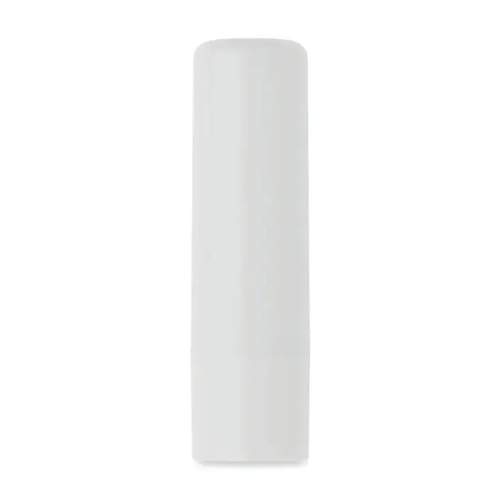 Balsam de buze vegan din abs reciclat în tub cilindric alb mat cu finisaj neted solid