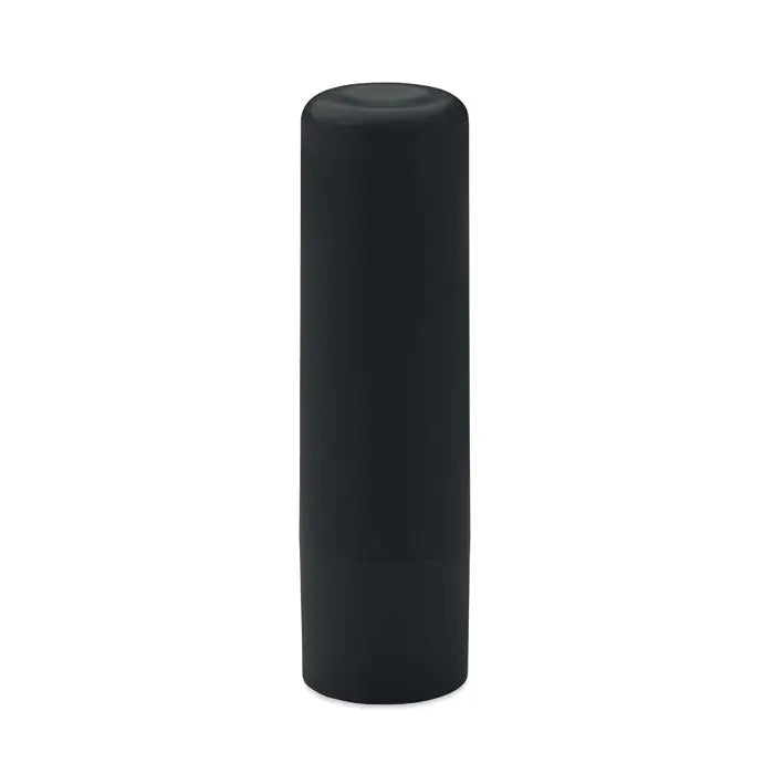 Balsam de buze vegan din abs reciclat în tub cilindric negru cu finisaj mat