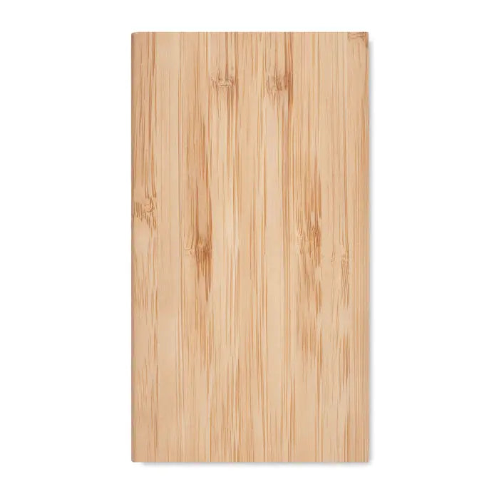 Banca de energie solara 4000 mah cu bord de taiere din bambus natural finisaj deschis si model de fibra verticala
