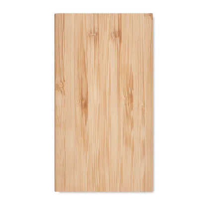 Banca de energie solara 4000 mah cu bord de taiere din bambus natural finisaj deschis si model de fibra verticala