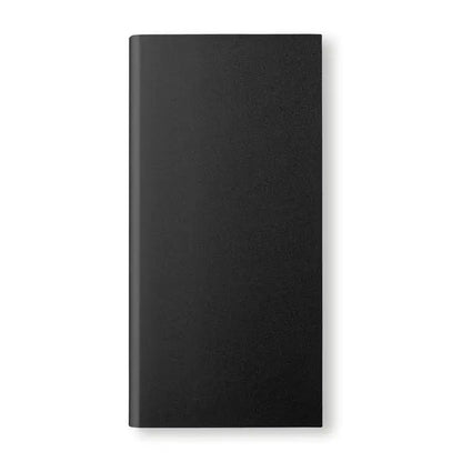 Banca de energie solara 8000 mah power bank portabil dreptunghiular negru cu finisaj mat