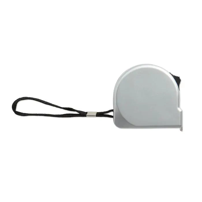 Banda de masurat retractabila 2m argintie cu curea neagra pentru incheietura mainii