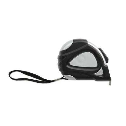 Banda de masurat 3m retractabila neagra si argintie cu maner texturat si curea de mana neagra