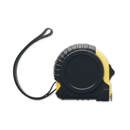 Banda de masurat 5m cu carcasa galben-negru, grip texturat si bucla neagra pentru transport