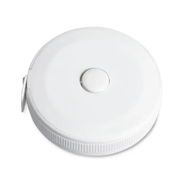 Banda de masurat croitori 1m alb cu carcasa retractabila lucioasa si grip texturat pe lateral