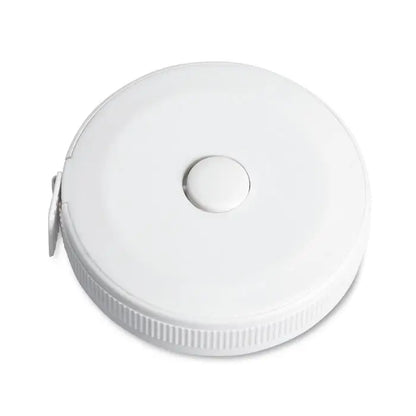 Banda de masurat croitori 1m alb cu carcasa retractabila lucioasa si grip texturat pe lateral