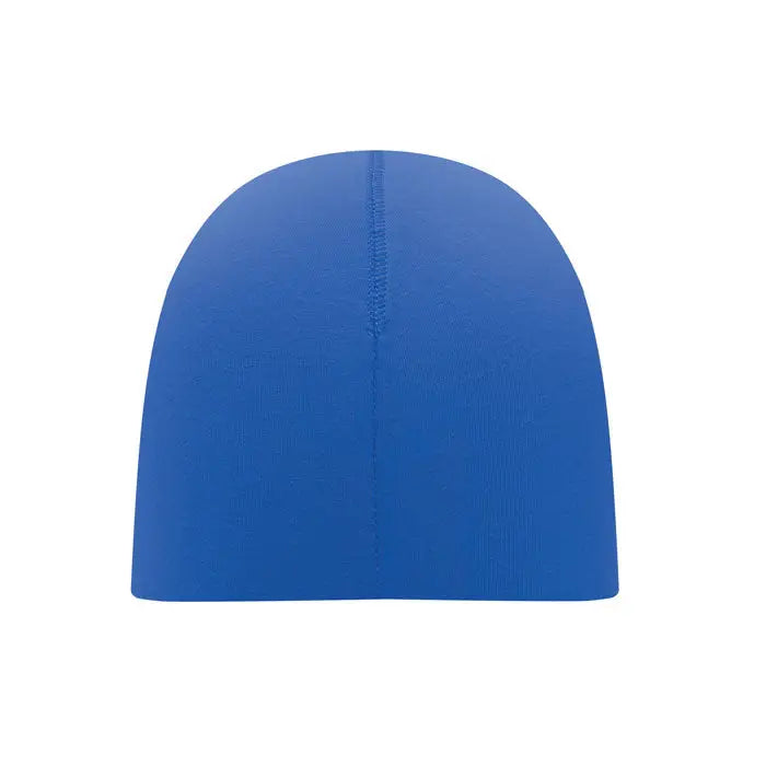 Beanie unisex din bumbac albastru royal cu cusatura verticala discreta, tricotat fara cusaturi, pentru inot