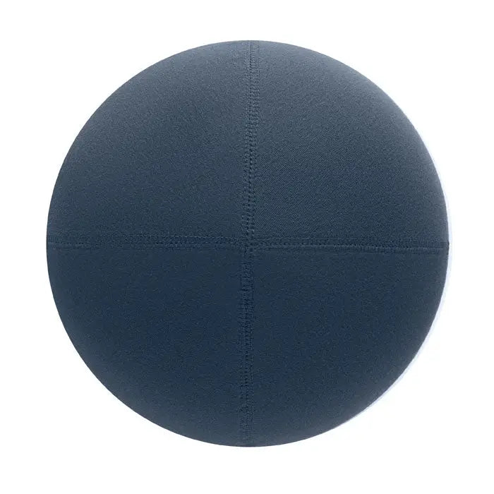 Kippa rotundă unisex bleumarin din bumbac moale cu cusături vizibile din față