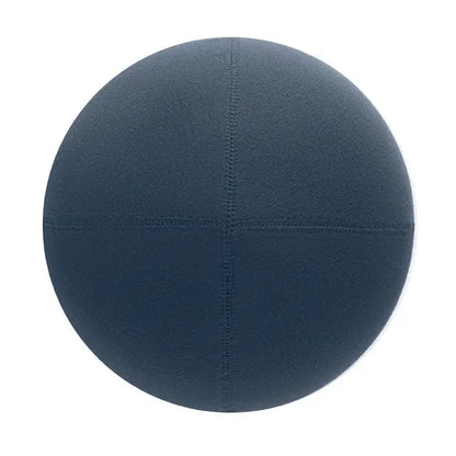 Kippa rotundă unisex bleumarin din bumbac moale cu cusături vizibile din față