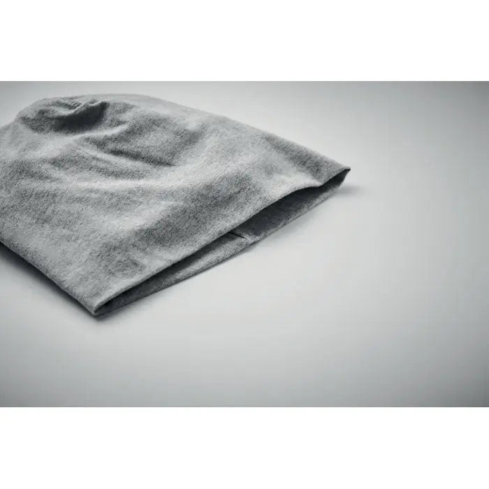 Beanie unisex din bumbac gri melanj cu textură ușoară și margini pliabile, ideal pentru uz cotidian