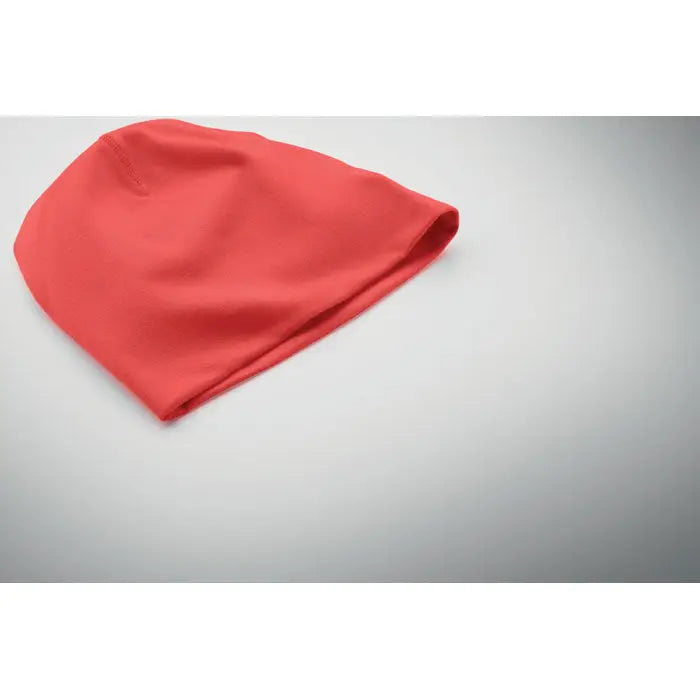 Beanie unisex din bumbac moale, tricotat solid rosu cu design simplu si fara cusaturi