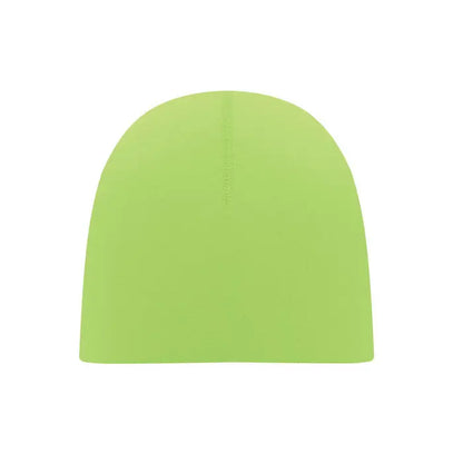Beanie unisex din bumbac cu design simplu neted si culoare verde lime din silicon pentru inot