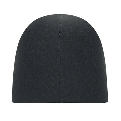 Beanie unisex din bumbac negru cu cusatura centrala subtire din partea din spate