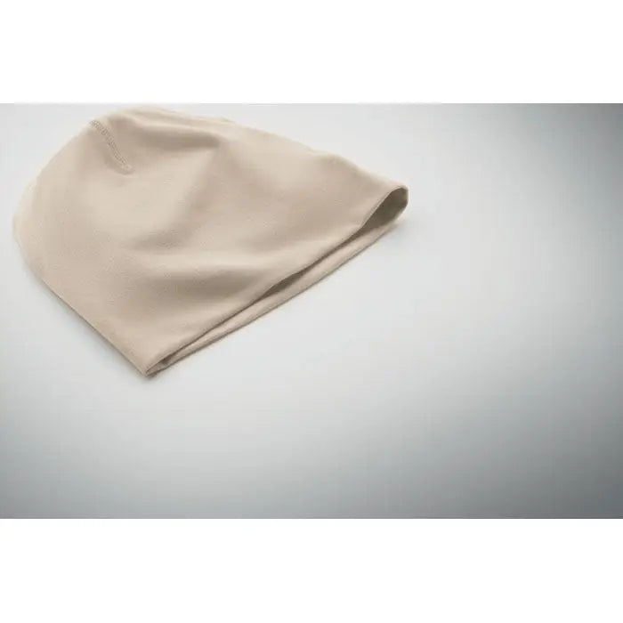 Beanie unisex din bumbac bej moale si confortabil pentru uz zilnic