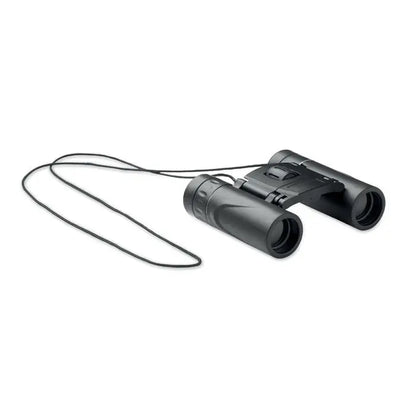 Binoclu compact usor negru cu curea de gat pentru vedere clara si portabilitate usoara