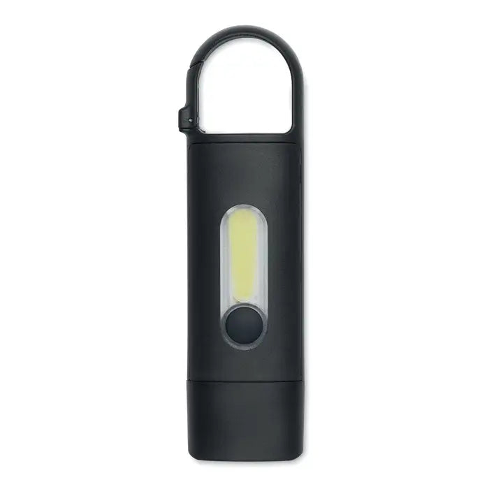 Blit cob de buzunar lumină de lucru portabilă led neagră cu panou iluminat pătrat galben-alb și clemă superioară