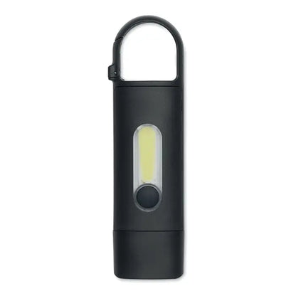 Blit cob de buzunar lumină de lucru portabilă led neagră cu panou iluminat pătrat galben-alb și clemă superioară