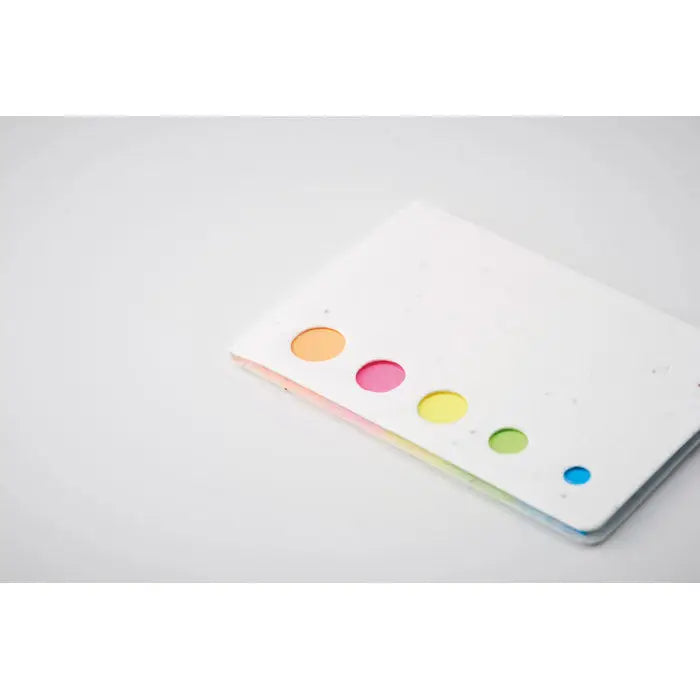 Bloc de marcare a paginilor din hartie seminte alb cu stickere colorate circulare pe margine pentru organizare