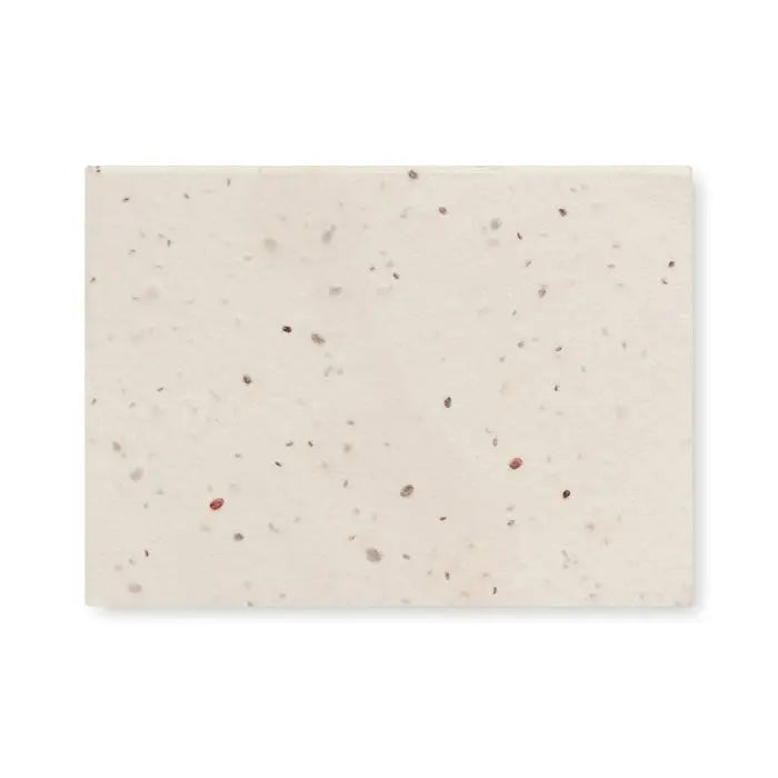 Bloc de note din hartie cu iarba semintele beige cu pete subtile rosii si gri ideal pentru notite eco-friendly