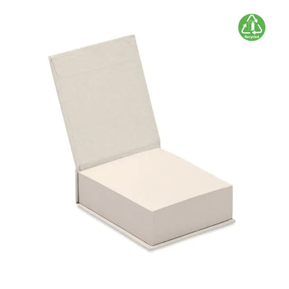 Bloc-note din carton de lapte reciclat cu design minimalist off-white si suprafata usor texturata