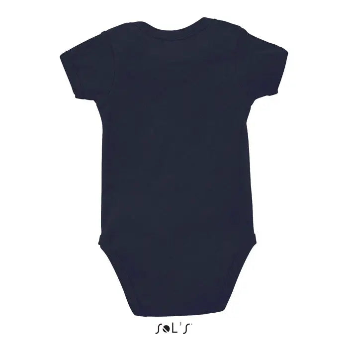 Body bambino bebe navy albastru inchis romper de bumbac cu maneci scurte si design simplu solid