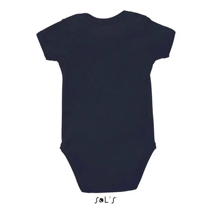 Body bambino bebe navy albastru inchis romper de bumbac cu maneci scurte si design simplu solid