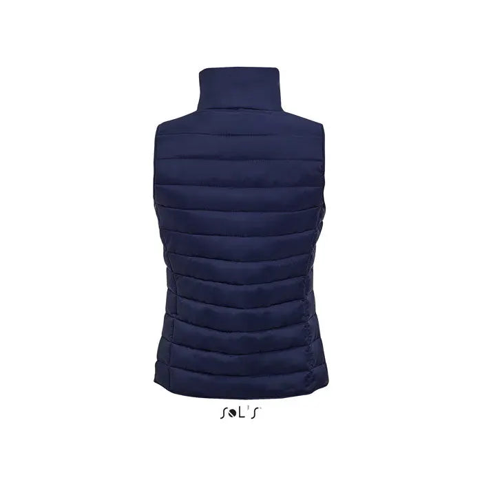 Bodywarmer femeie wave 180g vesta matlasata bleumarin fara maneci cu guler inalt pentru sezon rece