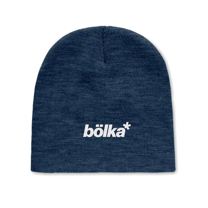 Bea navy albastru din poliester rpet cu logo alb bölka brodat pe față