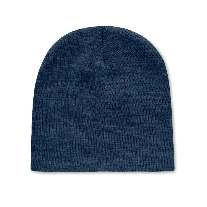 Bonita din poliester rpet un fes bleumarin cu textura subtila si design simplu fara cusaturi