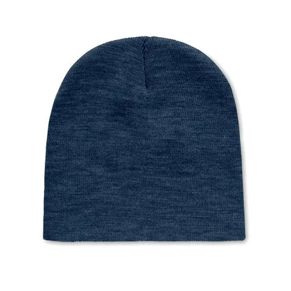 Bonita din poliester rpet un fes bleumarin cu textura subtila si design simplu fara cusaturi