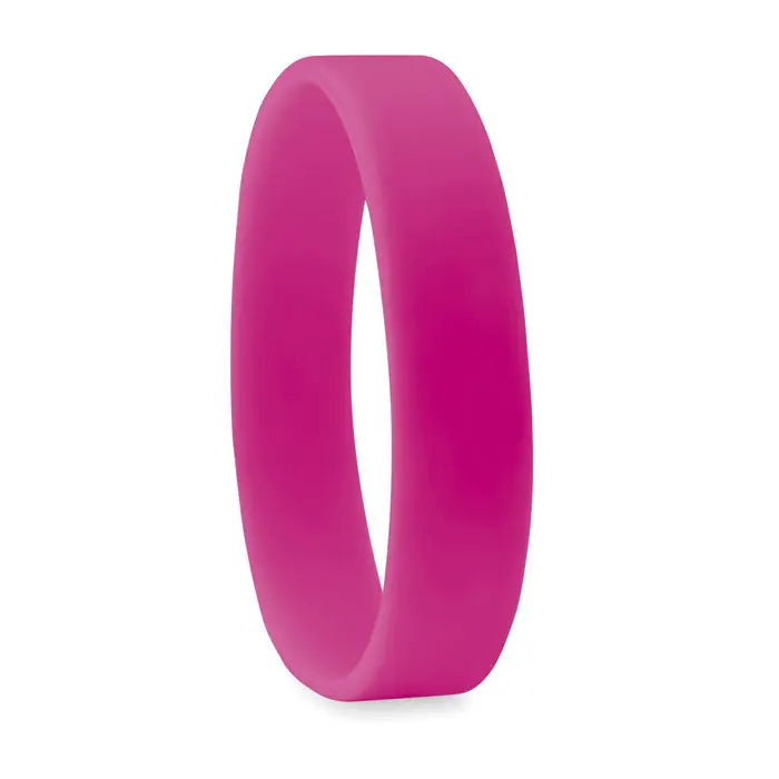 Bratara din silicon fucsia vibranta cu design minimalist neted si sleek din silicon