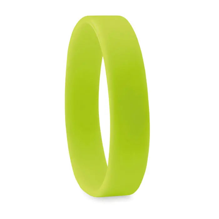 Bratara din silicon verde neon cu design minimalist si finisaj neted din material siliconic