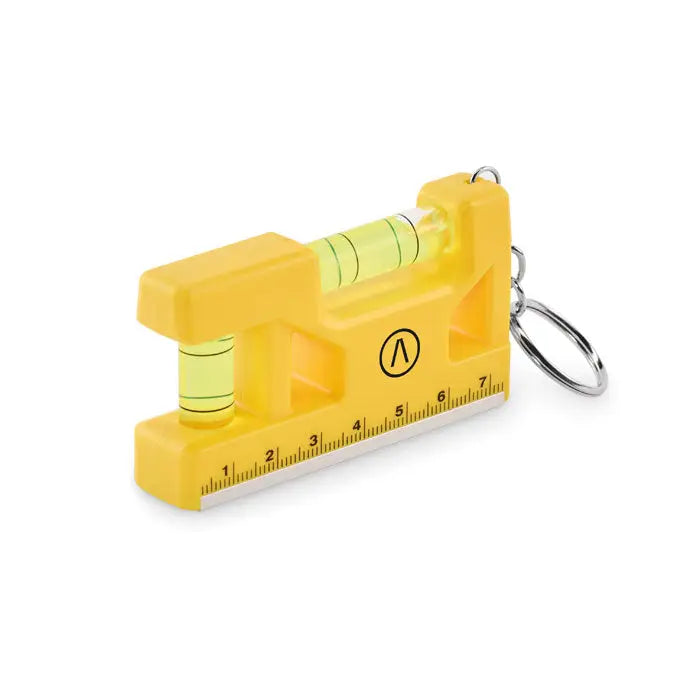 Breloc abs galben cu nivel magnetic incorporat si rigla pentru masurare precisa