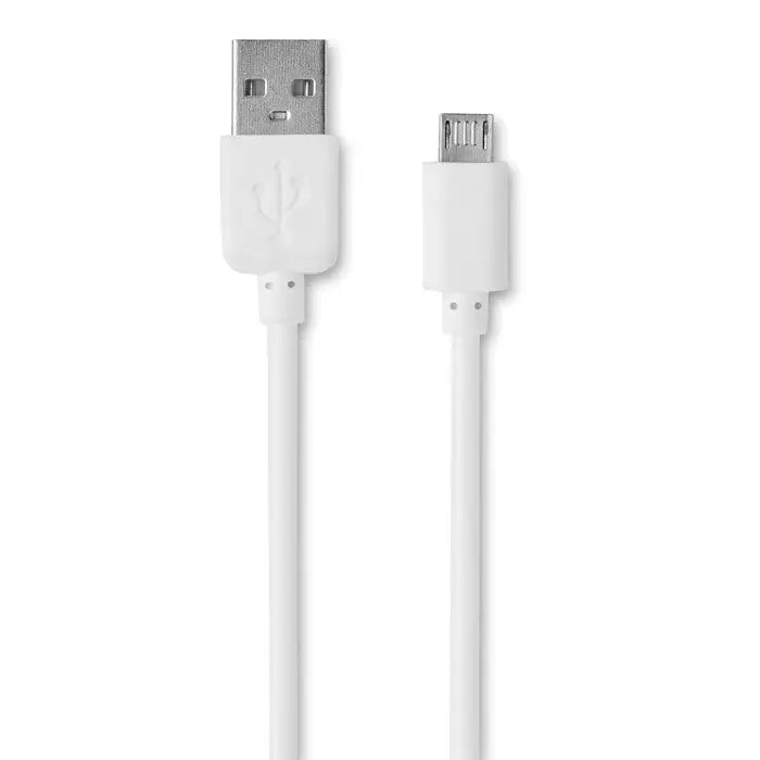 Cablu de încărcare usb-to-micro-usb alb bricheta usb mare cu conectori din plastic turnat