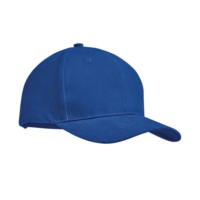 Șapcă de baseball royal albastru închis din bumbac greu periat cu 6 panouri și coroană structurată