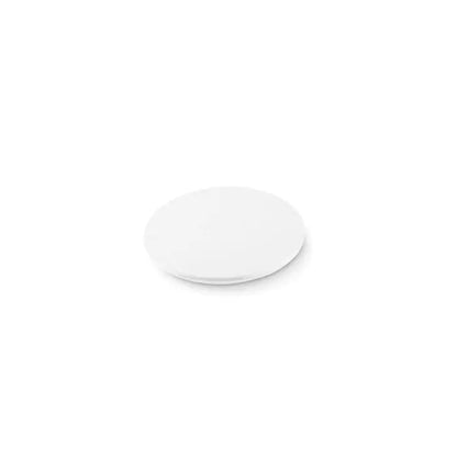 Buton mic tip pin alb rotund cu design minimalist neted din material durabil