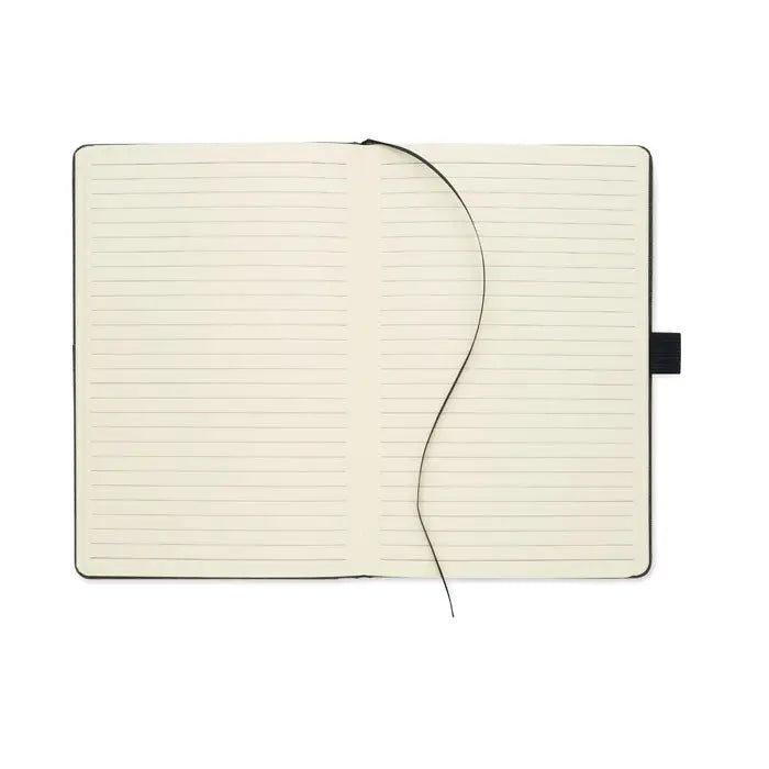 Buzunar frontal din pu cu notebook a5 negru cu coperta tare si elastic pentru uz zilnic