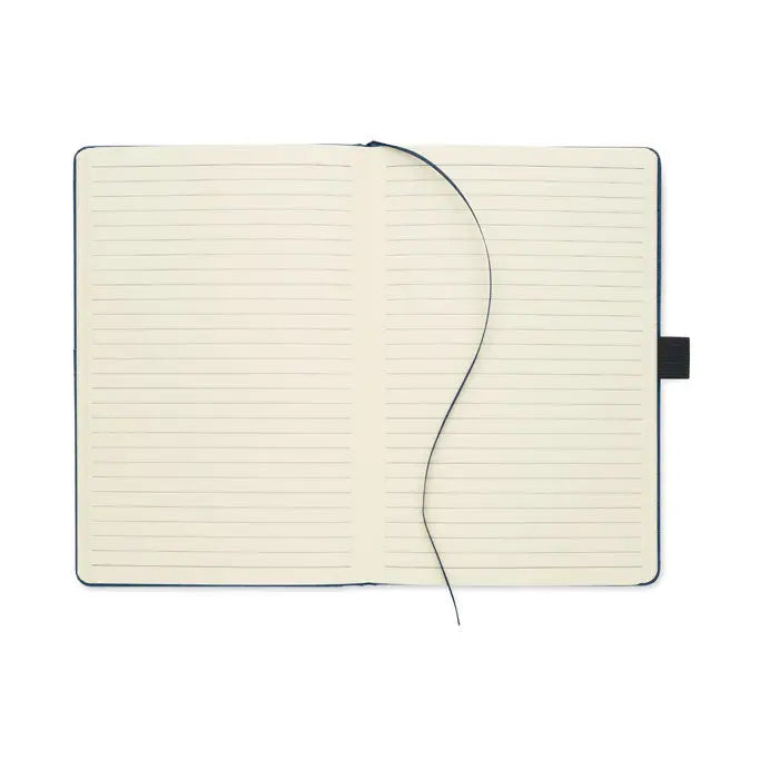 Buzunar frontal din pu pentru notebook a5 cu coperta dura bleumarin si elastic negru pentru fixare