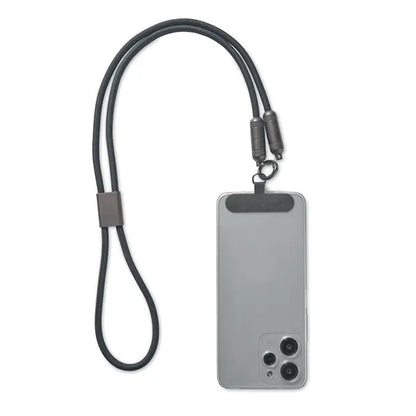 Cablu snur pentru suport telefon de 60w negru impletit cu conectori metalici si design minimalist