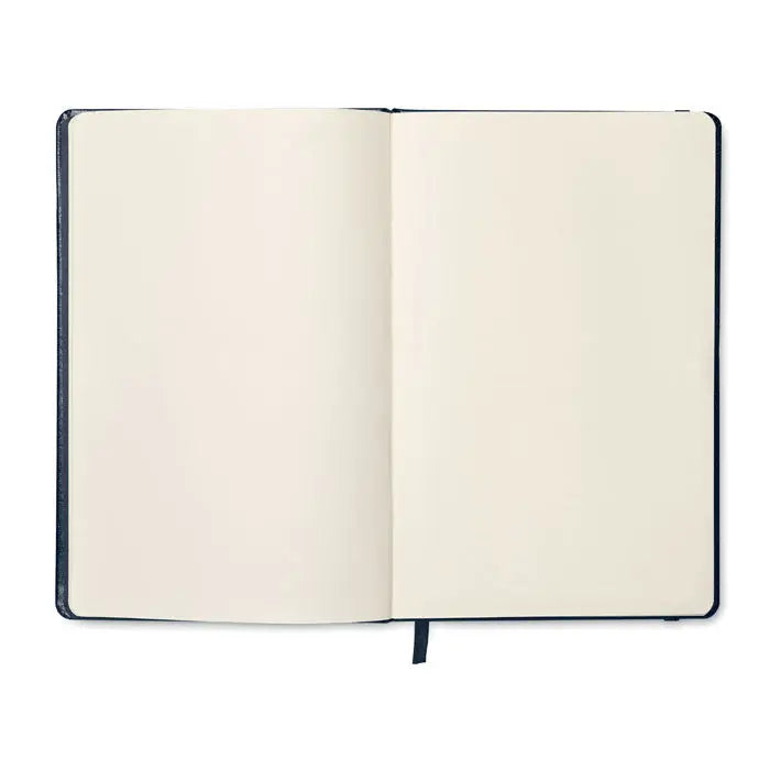 Caiet a5 96 coli simplu cu coperta neagra din piele si file crem cu marcator panglica asortat