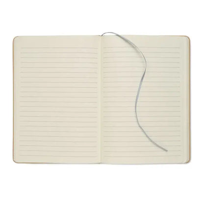 Caiet a5 bej cu file liniate si semn de carte asortat pentru notite organizate