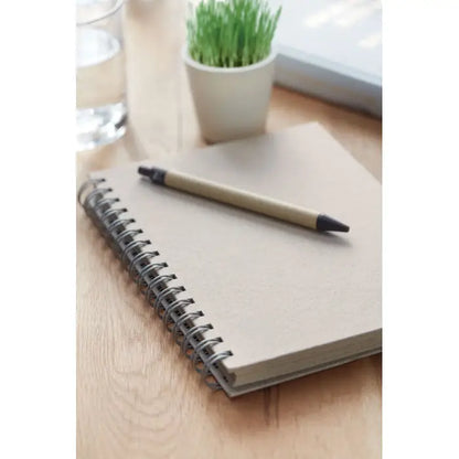 Beige caiet a5 spiralat cu 80 de randuri, design minimalist și foi netede ideale pentru notițe clare