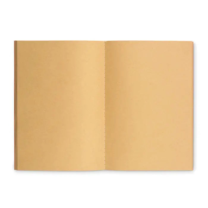 Minimalist caiet a5 reciclat 80 file tan cu pagini albe si coperta cu cusatura simpla