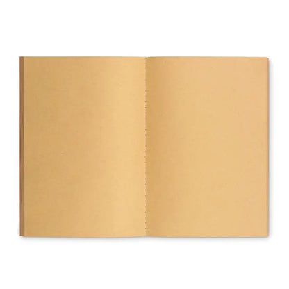 Minimalist caiet a5 reciclat 80 file tan cu pagini albe si coperta cu cusatura simpla