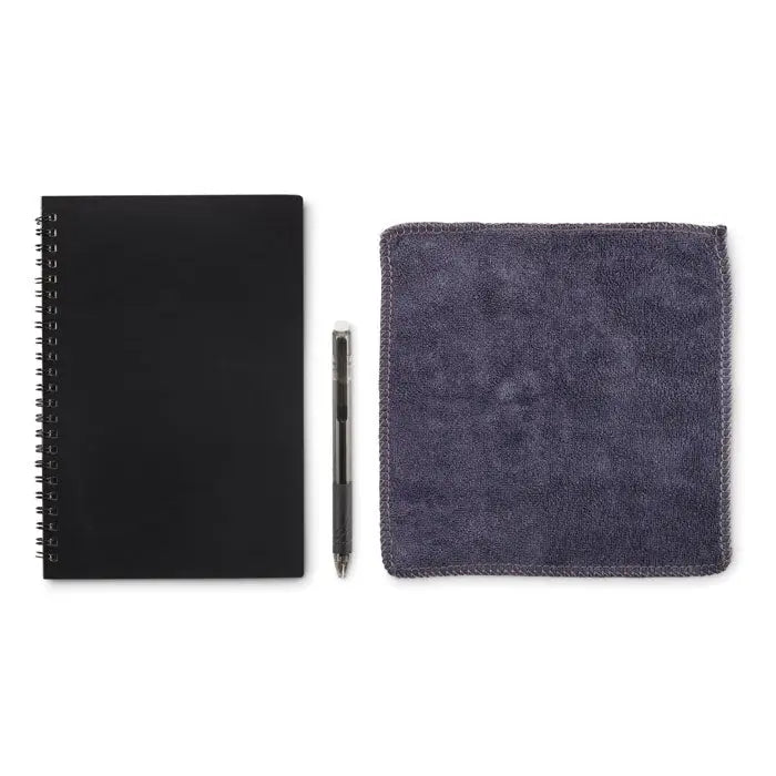 Caiet a5 sters cu coperta neagra neteda si spiral argentiu perfect pentru notite si schite