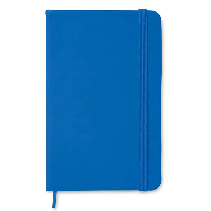 Caiet a6 96 coli randuite albastru cu finisaj mat si elastic pentru inchidere