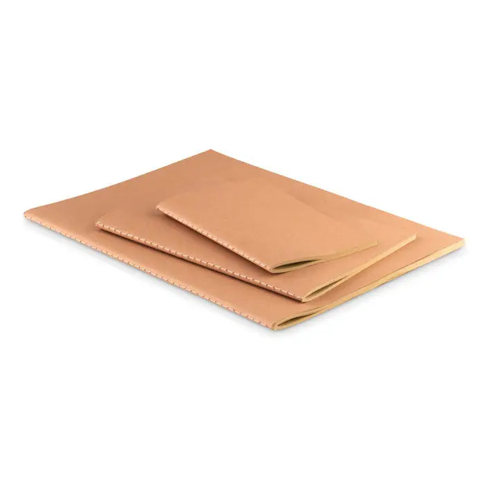 Notebook-uri caiet a6 reciclat 80 simplu din piele tan cu margini cusute în diverse dimensiuni